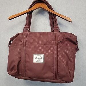 Herschel Supply Company Strand Duffle Sprout Diaper Bag Dot Burgundy +Change Pad
